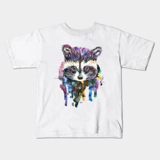 raccoon watercolor Kids T-Shirt